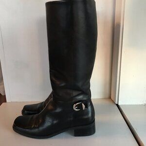 Naturalizer Women Black Leather Boot 8.5